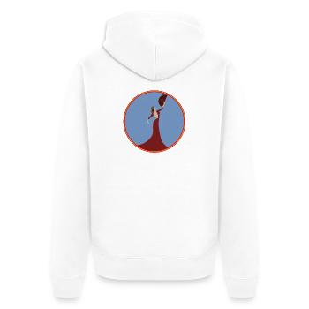 Danseuse de flamenco - Veste à capuche bio Premium Unisexe - blanc - Dos - Thijin (182cm)