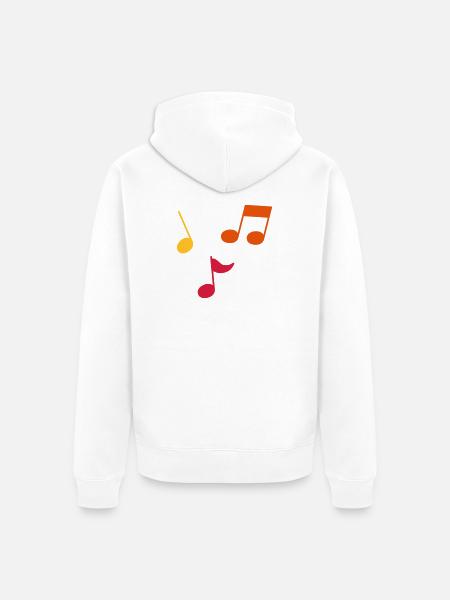 Partitions – 3 couleurs - Veste à capuche bio Premium Unisexe - blanc