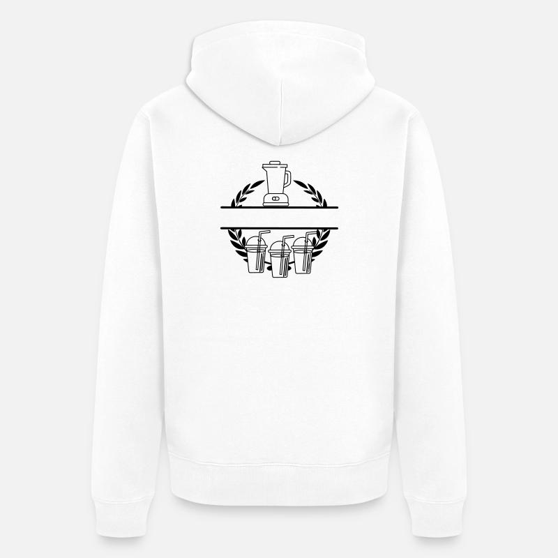 Blender smoothie en couronne de laurier transparent - Veste à capuche bio Premium Unisexe - blanc