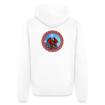 Design de Noël amusant - Veste à capuche bio Premium Unisexe - blanc - Dos - Thijin (182cm)
