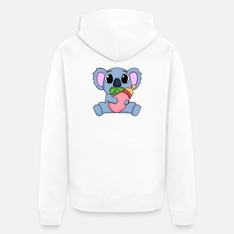Bébé Koala Motif Koala Ours - Veste à capuche bio Premium Unisexe - blanc