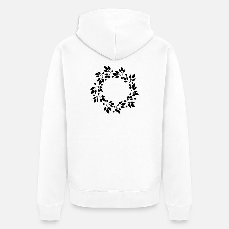 Couronne - Veste à capuche bio Premium Unisexe - blanc
