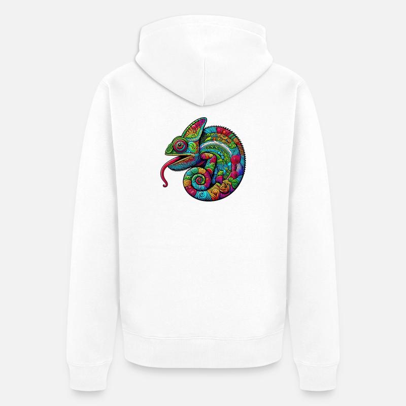 Caméléon - Veste à capuche bio Premium Unisexe - blanc