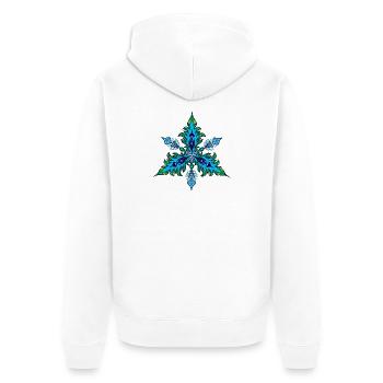 Crystal - Unisex Premium Organic Zip Hoodie - white - Back - Thijin (182cm)