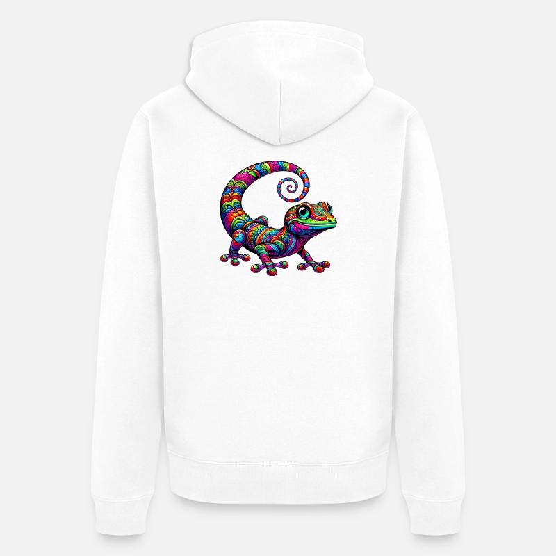 Gecko - Veste à capuche bio Premium Unisexe - blanc