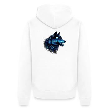 Loup - Veste à capuche bio Premium Unisexe - blanc - Dos - Thijin (182cm)