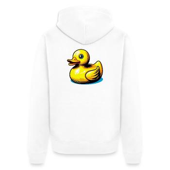 Caneton Canard Canard - Veste à capuche bio Premium Unisexe - blanc - Dos - Thijin (182cm)