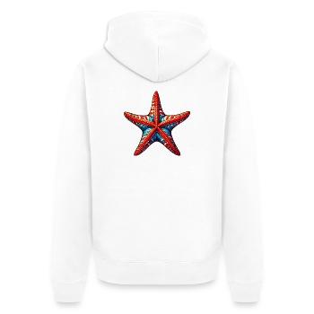 Étoile de mer - Veste à capuche bio Premium Unisexe - blanc - Dos - Thijin (182cm)