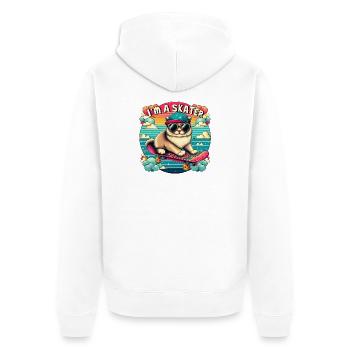 Je suis un patineur - Veste à capuche bio Premium Unisexe - blanc - Dos - Thijin (182cm)