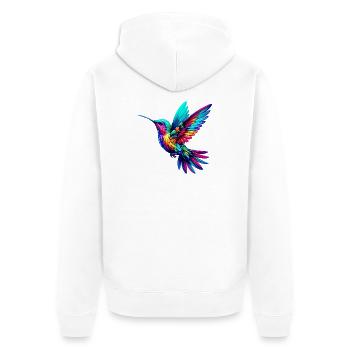 Colibri - Veste à capuche bio Premium Unisexe - blanc - Dos - Thijin (182cm)