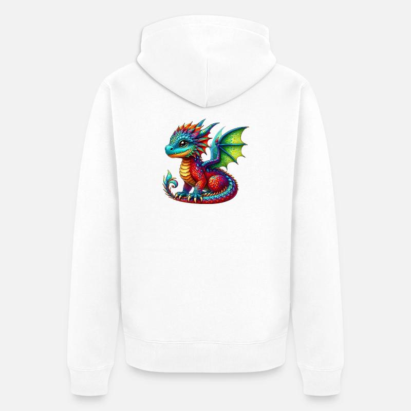 Dragon - Veste à capuche bio Premium Unisexe - blanc