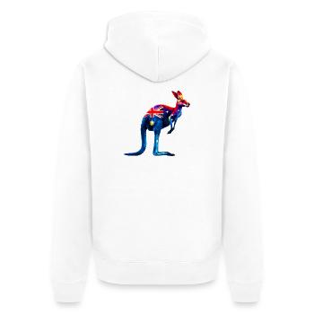 Kangourou - Veste à capuche bio Premium Unisexe - blanc - Dos - Thijin (182cm)
