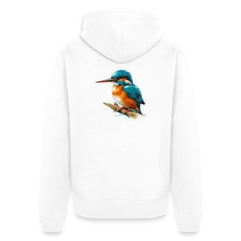 Martin-pêcheur - Veste à capuche bio Premium Unisexe - blanc - Dos - Thijin (182cm)