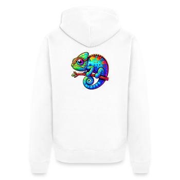 Caméléon - Veste à capuche bio Premium Unisexe - blanc - Dos - Thijin (182cm)