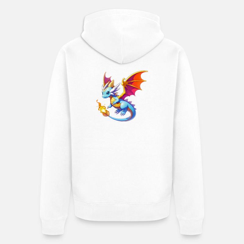 Dragon - Veste à capuche bio Premium Unisexe - blanc