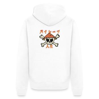 A Pirates Life (in Japanese) - Unisex Premium Bio Zip Hoodie - Weiß - Hinten - Thijin (182cm)