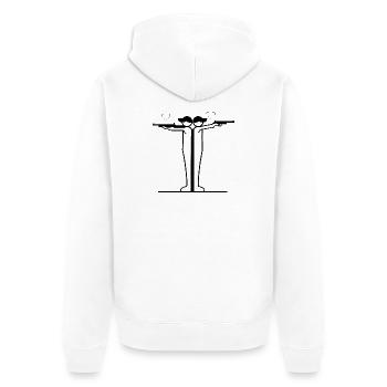 Sportschützen - Unisex Premium Bio Zip Hoodie - Weiß - Hinten - Thijin (182cm)
