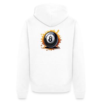 8 balles - Veste à capuche bio Premium Unisexe - blanc - Dos - Thijin (182cm)