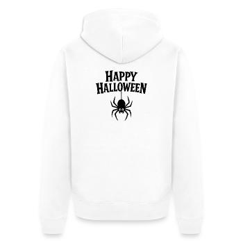 Happy Halloween Design - Unisex Premium Bio Zip Hoodie - Weiß - Hinten - Thijin (182cm)