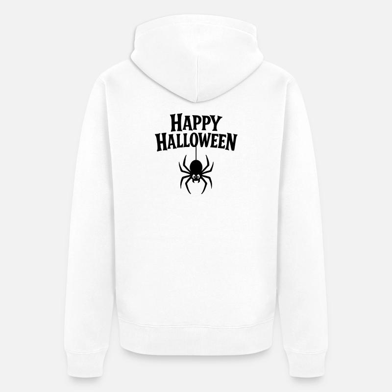 Conception de joyeux Halloween - Veste à capuche bio Premium Unisexe - blanc