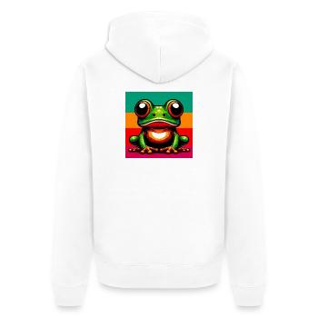 grenouille - Veste à capuche bio Premium Unisexe - blanc - Dos - Thijin (182cm)