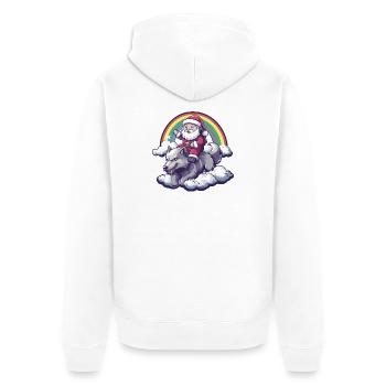 Loup Père Noël Noël - Veste à capuche bio Premium Unisexe - blanc - Dos - Thijin (182cm)