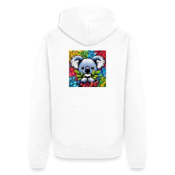 Koala - Veste à capuche bio Premium Unisexe - blanc - Dos - Thijin (182cm)