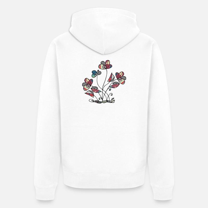 Fleur - Veste à capuche bio Premium Unisexe - blanc