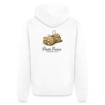Pasta Fresca – Handmade Pasta - Unisex Premium Bio Zip Hoodie - Weiß - Hinten - Thijin (182cm)