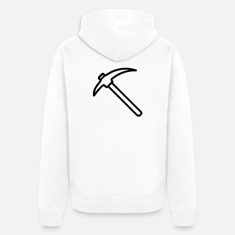 Eispickel - Unisex Premium Bio Zip Hoodie - Weiß