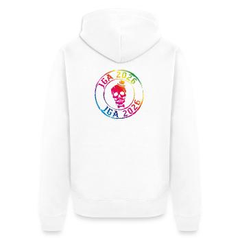Jga 2026 Skull Colorful - Veste à capuche bio Premium Unisexe - blanc - Dos - Thijin (182cm)