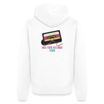 Retro Mix-Tape 1995 - Unisex Premium Organic Zip Hoodie - white - Back - Thijin (182cm)