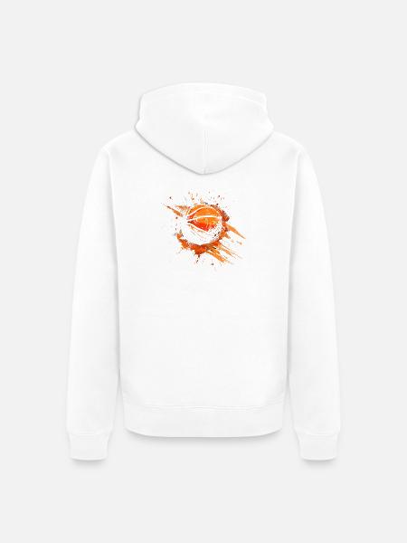 Basketball Streetart - Unisex Premium Bio Zip Hoodie - Weiß
