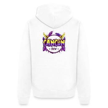 Cancun Crew Bunt - Unisex Premium Bio Zip Hoodie - Weiß - Hinten - Thijin (182cm)