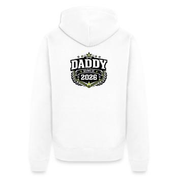 Daddy Since 2026 – Proud Dad Design - Unisex Premium Organic Zip Hoodie - white - Back - Thijin (182cm)