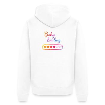 Cœur de chargement de bébé - Veste à capuche bio Premium Unisexe - blanc - Dos - Thijin (182cm)