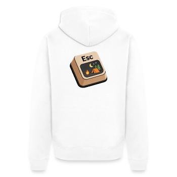 Camp Night Escape Key Art - Unisex Premium Organic Zip Hoodie - white - Back - Thijin (182cm)