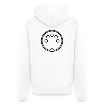 Connecteur MIDI - Veste à capuche bio Premium Unisexe - blanc - Dos - Thijin (182cm)