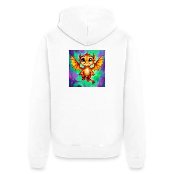 dragon - Veste à capuche bio Premium Unisexe - blanc - Dos - Thijin (182cm)