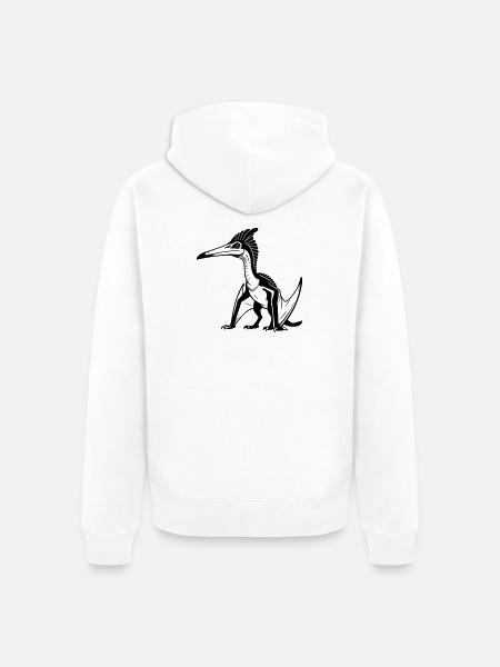 Quetzalcoatlus - Unisex Premium Organic Zip Hoodie - white