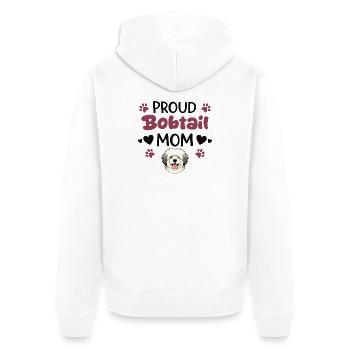 Fière mère à queue courte, vieil anglais - Veste à capuche bio Premium Unisexe - blanc - Dos - Thijin (182cm)