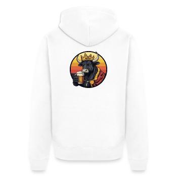 Bull Beer Drôle - Veste à capuche bio Premium Unisexe - blanc - Dos - Thijin (182cm)