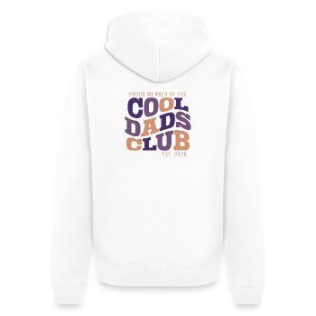 Club des papas cool - Cadeau pour futurs papas 2026 - Veste à capuche bio Premium Unisexe - blanc - Dos - Thijin (182cm)