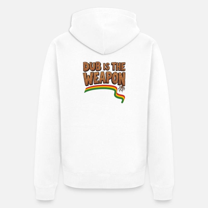 Dub Reggae Weapon - Veste à capuche bio Premium Unisexe - blanc