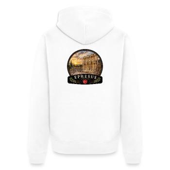 Ephesus Türkei Urlaub Ruinen Europa Asien - Unisex Premium Bio Zip Hoodie - Weiß - Hinten - Thijin (182cm)