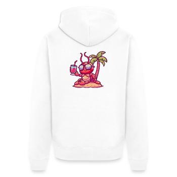 Vacances d’été au crabe homard - Veste à capuche bio Premium Unisexe - blanc - Dos - Thijin (182cm)