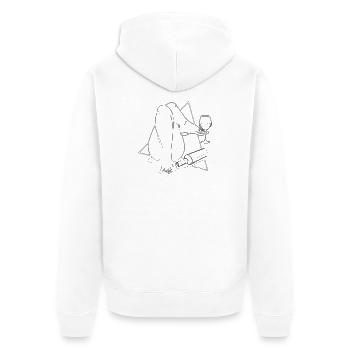 Wine Chill Out Female - Unisex Premium Organic Zip Hoodie - white - Back - Thijin (182cm)
