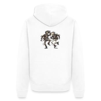 Squelette Metal Headbanger - Veste à capuche bio Premium Unisexe - blanc - Dos - Thijin (182cm)