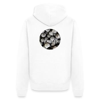 Frozen berry - Unisex Premium Organic Zip Hoodie - white - Back - Thijin (182cm)