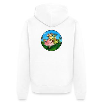 Sheep Frog Prince - Unisex Premium Organic Zip Hoodie - white - Back - Thijin (182cm)
